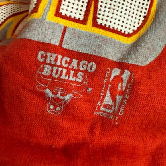 Vtg 90s NBA 1991 Chicago Bulls Eastern Champions T Shirt L Jordan Red Y2k - Picture 3 of 8
